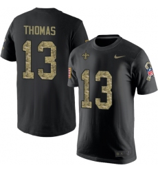 Nike New Orleans Saints #13 Michael Thomas Black Camo Salute to Service T-Shirt