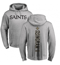 NFL Nike New Orleans Saints #22 Mark Ingram Ash Backer Pullover Hoodie