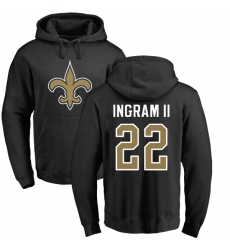 NFL Nike New Orleans Saints #22 Mark Ingram Black Name & Number Logo Pullover Hoodie