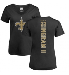 NFL Women's Nike New Orleans Saints #22 Mark Ingram Black Backer Slim Fit T-Shirt