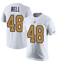 Nike New Orleans Saints #48 Vonn Bell White Rush Pride Name & Number T-Shirt