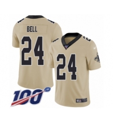Youth New Orleans Saints #24 Vonn Bell Limited Gold Inverted Legend 100th Season Football Jersey
