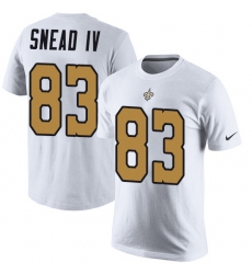 Nike New Orleans Saints #83 Willie Snead White Rush Pride Name & Number T-Shirt
