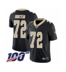 Men's New Orleans Saints #72 Terron Armstead Black Team Color Vapor Untouchable Limited Player 100th Season Football Jersey