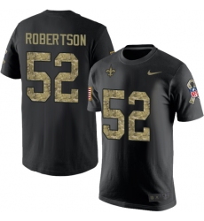 Nike New Orleans Saints #52 Craig Robertson Black Camo Salute to Service T-Shirt