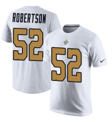 Nike New Orleans Saints #52 Craig Robertson White Rush Pride Name & Number T-Shirt