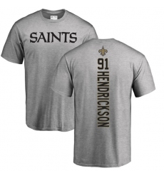 NFL Nike New Orleans Saints #91 Trey Hendrickson Ash Backer T-Shirt