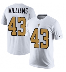 Nike New Orleans Saints #43 Marcus Williams White Rush Pride Name & Number T-Shirt