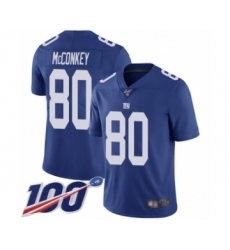 Men's New York Giants #80 Phil McConkey Royal Blue Team Color Vapor Untouchable Limited Player 100th Season Football Jersey