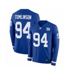 Men's Nike New York Giants #94 Dalvin Tomlinson Limited Royal Blue Therma Long Sleeve NFL Jersey