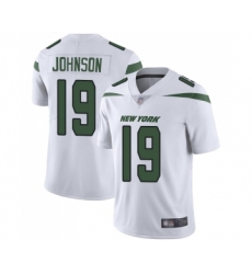 Men's New York Jets #19 Keyshawn Johnson White Vapor Untouchable Limited Player Football Jersey