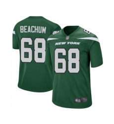 Men's New York Jets #68 Kelvin Beachum Game Green Team Color Football Jersey