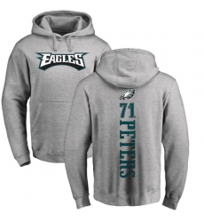 Nike Philadelphia Eagles #71 Jason Peters Ash Backer Pullover Hoodie