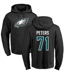 Nike Philadelphia Eagles #71 Jason Peters Black Name & Number Logo Pullover Hoodie