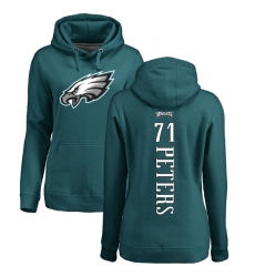 Women's Nike Philadelphia Eagles #71 Jason Peters Green Backer Pullover Hoodie