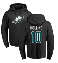 Nike Philadelphia Eagles #10 Mack Hollins Black Name & Number Logo Pullover Hoodie