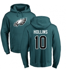 Nike Philadelphia Eagles #10 Mack Hollins Green Name & Number Logo Pullover Hoodie