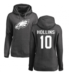 Women's Nike Philadelphia Eagles #10 Mack Hollins Ash One Color Pullover Hoodie