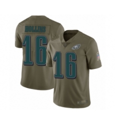 Youth Philadelphia Eagles #16 Mack Hollins Limited Olive 2017 Salute to Service Football Jersey