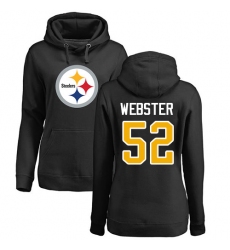 NFL Women's Nike Pittsburgh Steelers #52 Mike Webster Black Name & Number Logo Pullover Hoodie