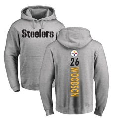 NFL Nike Pittsburgh Steelers #26 Rod Woodson Ash Backer Pullover Hoodie