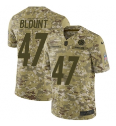 Men's Nike Pittsburgh Steelers #47 Mel Blount Limited Camo 2018 Salute to Service NFL Jersey