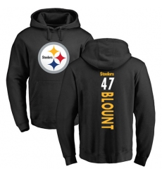 NFL Nike Pittsburgh Steelers #47 Mel Blount Black Backer Pullover Hoodie