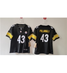 Women's Pittsburgh Steelers #43 Troy Polamalu F.U.S.E. Black Vapor Football Stitched Jersey