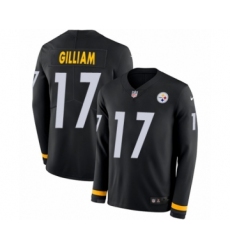 Youth Nike Pittsburgh Steelers #17 Joe Gilliam Limited Black Therma Long Sleeve NFL Jersey