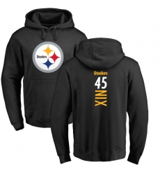 NFL Nike Pittsburgh Steelers #45 Roosevelt Nix Black Backer Pullover Hoodie