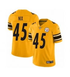 Women's Pittsburgh Steelers #45 Roosevelt Nix Limited Gold Inverted Legend Football Jersey