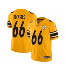Men's Pittsburgh Steelers #66 David DeCastro Limited Gold Inverted Legend Football Jersey