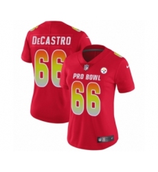 Women's Nike Pittsburgh Steelers #66 David DeCastro Limited Red AFC 2019 Pro Bowl NFL Jersey