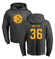 NFL Nike Pittsburgh Steelers #36 Jerome Bettis Ash One Color Pullover Hoodie