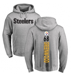 NFL Nike Pittsburgh Steelers #68 L.C. Greenwood Ash Backer Pullover Hoodie