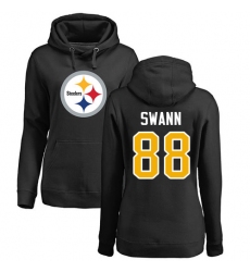 NFL Women's Nike Pittsburgh Steelers #88 Lynn Swann Black Name & Number Logo Pullover Hoodie