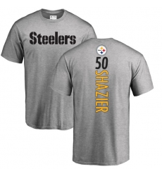 NFL Nike Pittsburgh Steelers #50 Ryan Shazier Ash Backer T-Shirt