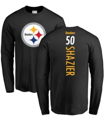 NFL Nike Pittsburgh Steelers #50 Ryan Shazier Black Backer Long Sleeve T-Shirt