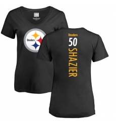 NFL Women's Nike Pittsburgh Steelers #50 Ryan Shazier Black Backer Slim Fit T-Shirt