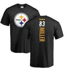 NFL Nike Pittsburgh Steelers #83 Heath Miller Black Backer T-Shirt