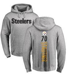 NFL Nike Pittsburgh Steelers #70 Ernie Stautner Ash Backer Pullover Hoodie