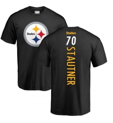 NFL Nike Pittsburgh Steelers #70 Ernie Stautner Black Backer T-Shirt