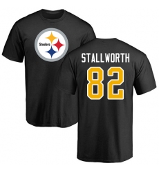 NFL Nike Pittsburgh Steelers #82 John Stallworth Black Name & Number Logo T-Shirt