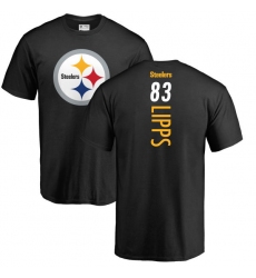 NFL Nike Pittsburgh Steelers #83 Louis Lipps Black Backer T-Shirt