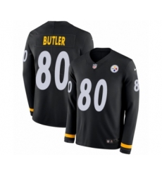 Men's Nike Pittsburgh Steelers #80 Jack Butler Limited Black Therma Long Sleeve NFL Jersey