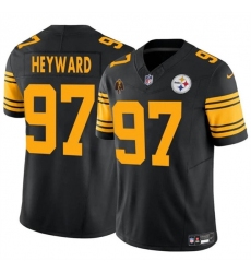 Men's Pittsburgh Steelers #97 Cameron Heyward Black F.U.S.E. With Walter Payton Color Rush Limited Football Stitched Jersey