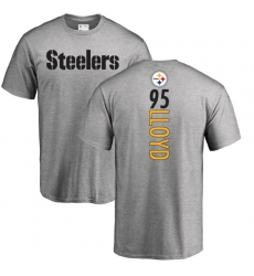 NFL Nike Pittsburgh Steelers #95 Greg Lloyd Ash Backer T-Shirt