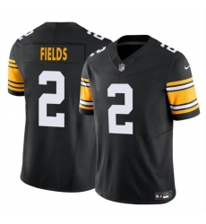 Men's Pittsburgh Steelers #2 Justin Fields Black 2024 F.U.S.E. Vapor Untouchable Limited Football Stitched Jersey