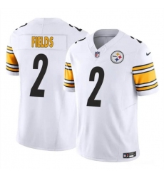 Men's Pittsburgh Steelers #2 Justin Fields White 2024 F.U.S.E.Vapor Untouchable Limited Football Stitched Jersey