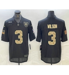 Men's Pittsburgh Steelers #3 Russell Wilson Black Camo 2020 Salute To Service Stitched NFL Nike Limited Jersey